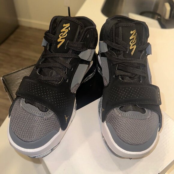 Jordan Shoes New Jordan Zion 2 Tb Black Metallic Gold Poshmark